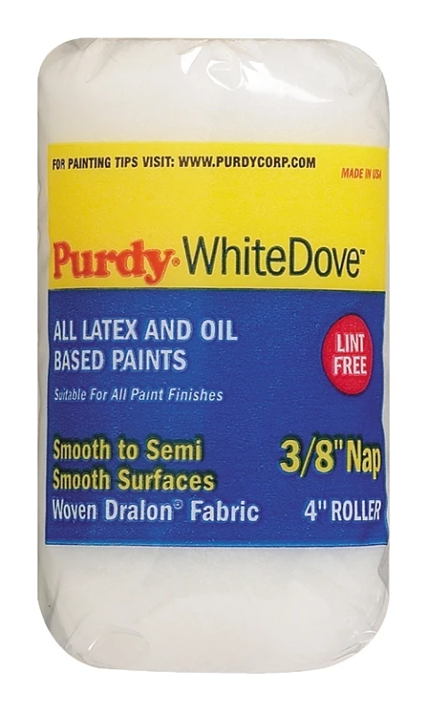 White Dove 4 In. X 3/8 In. Woven Fabric Roller Cover
