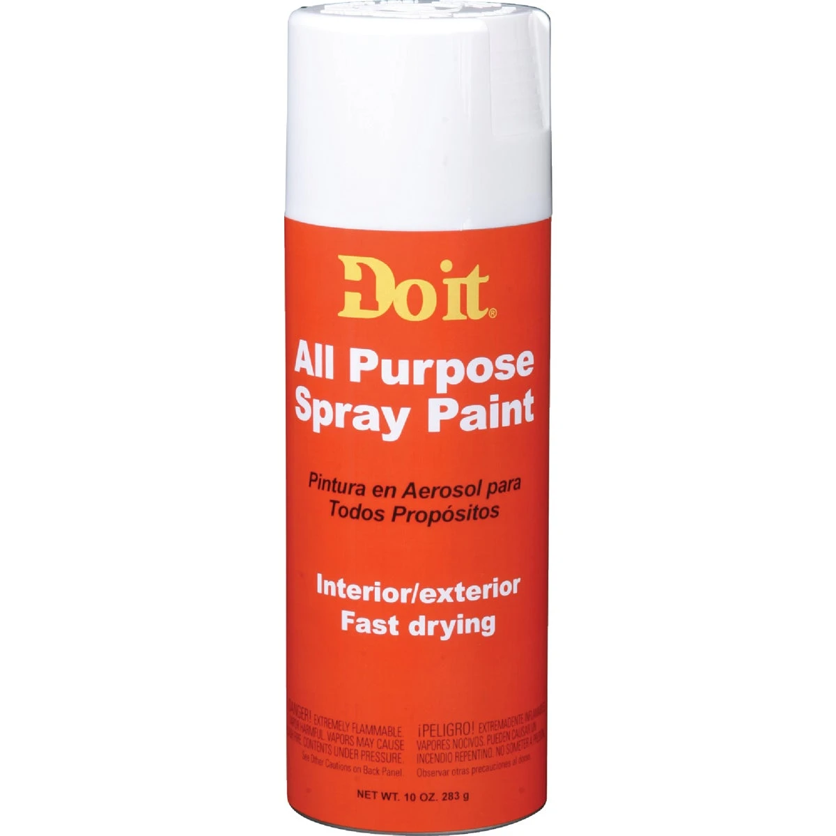 10 Oz. Flat All Purpose Spray Paint - White, Fast-dry, Multipurpose