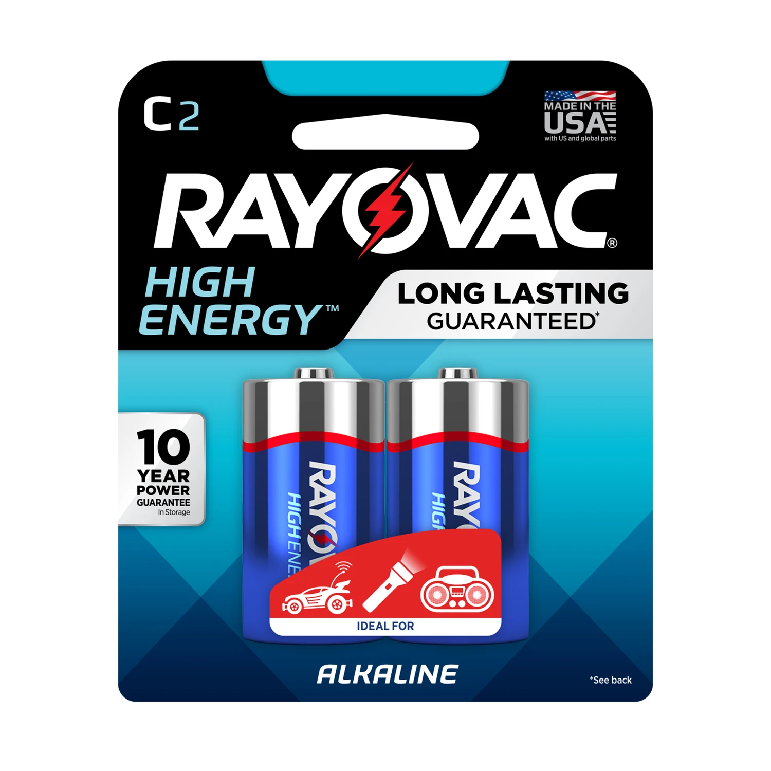 High Energy C Alkaline Battery (2-pack)