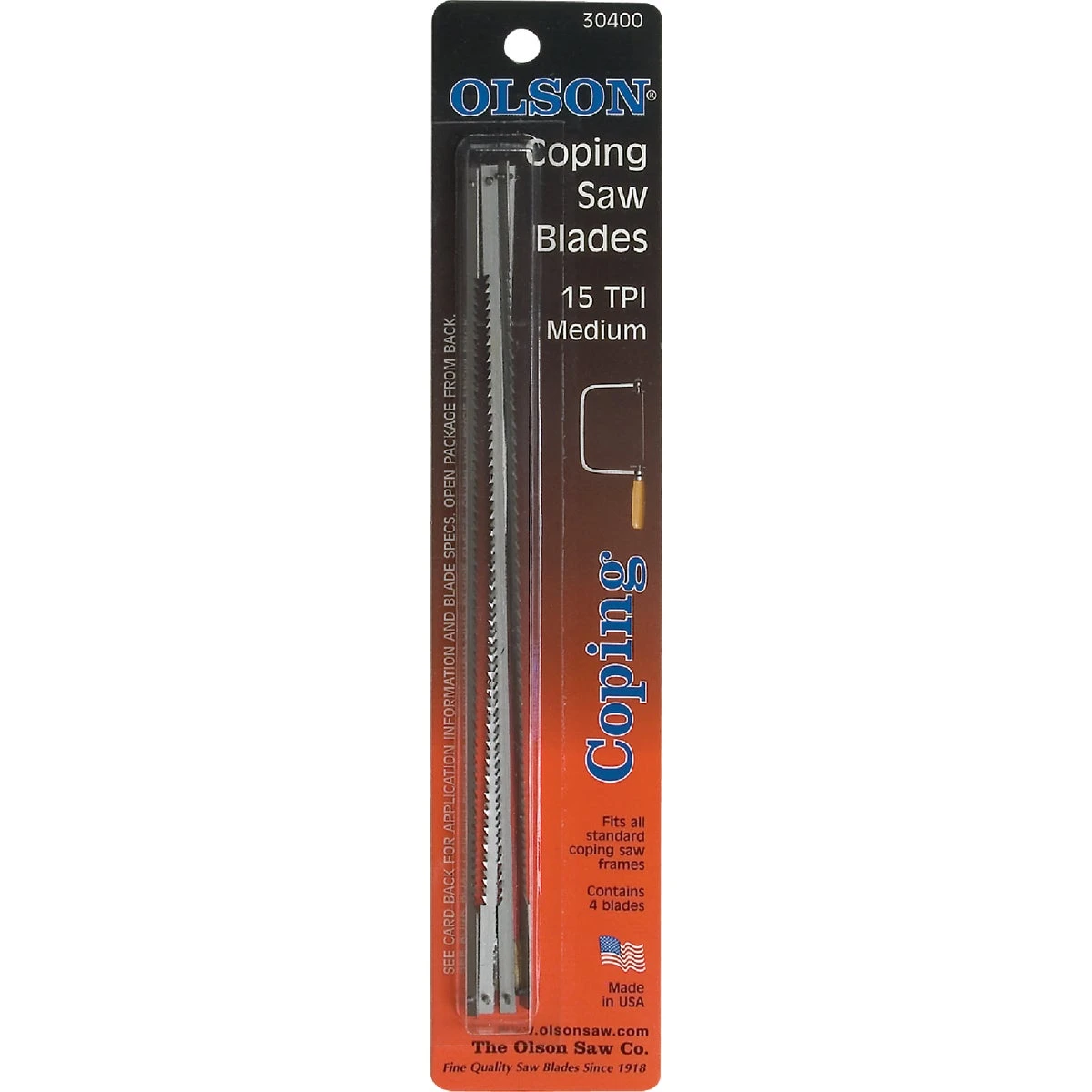 6-1/2 In. 15 Tpi Coping Saw Blade (4-pack)
