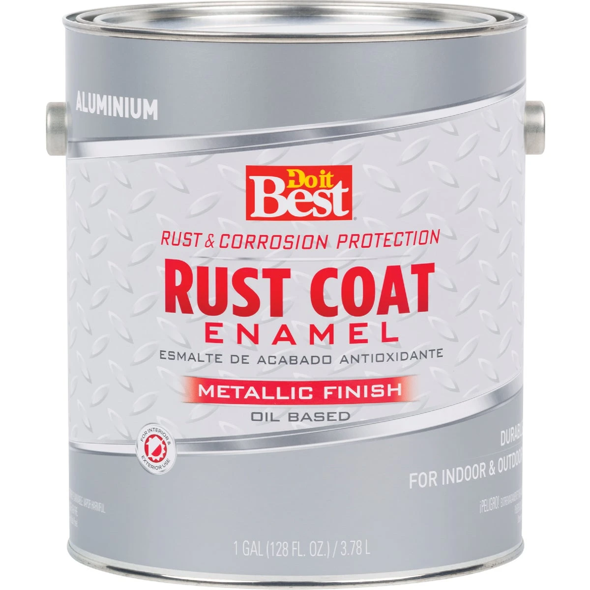 Oil-based Gloss Enamel, Aluminum, 1 Gallon - Durable Protection