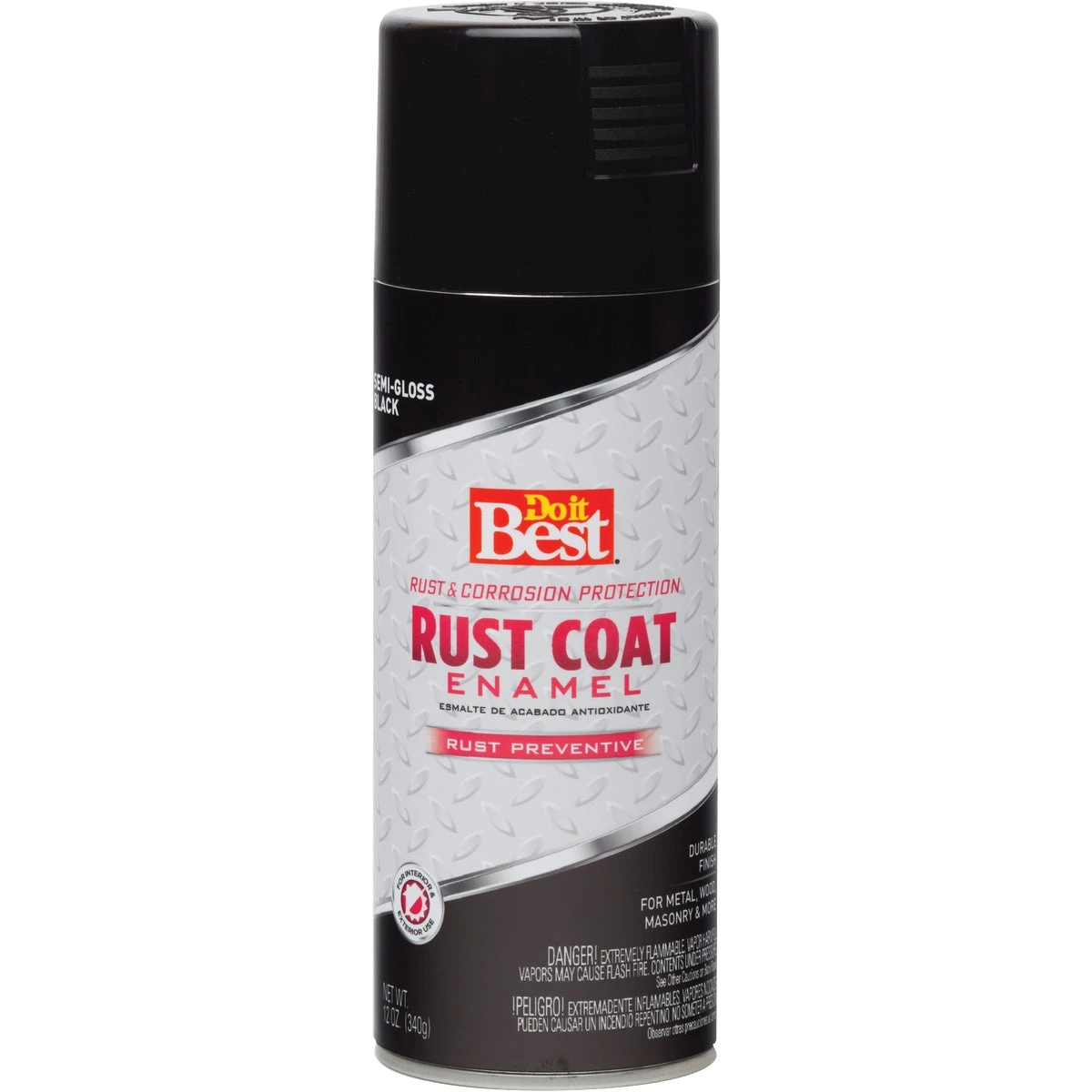 Rust Coat Semi-gloss Black 12 Oz. Anti-rust Spray Paint