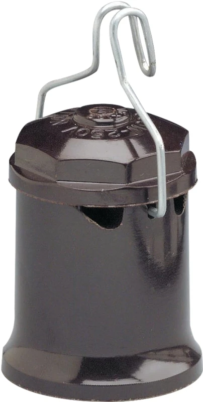 Keyless Medium Base Black Outdoor Pin Lamp Socket
