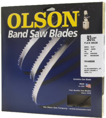 Olson 64-1/2 In. X 1/2 In. 14 Tpi Wavy Hard Back Metal Cutting Band Saw Blade