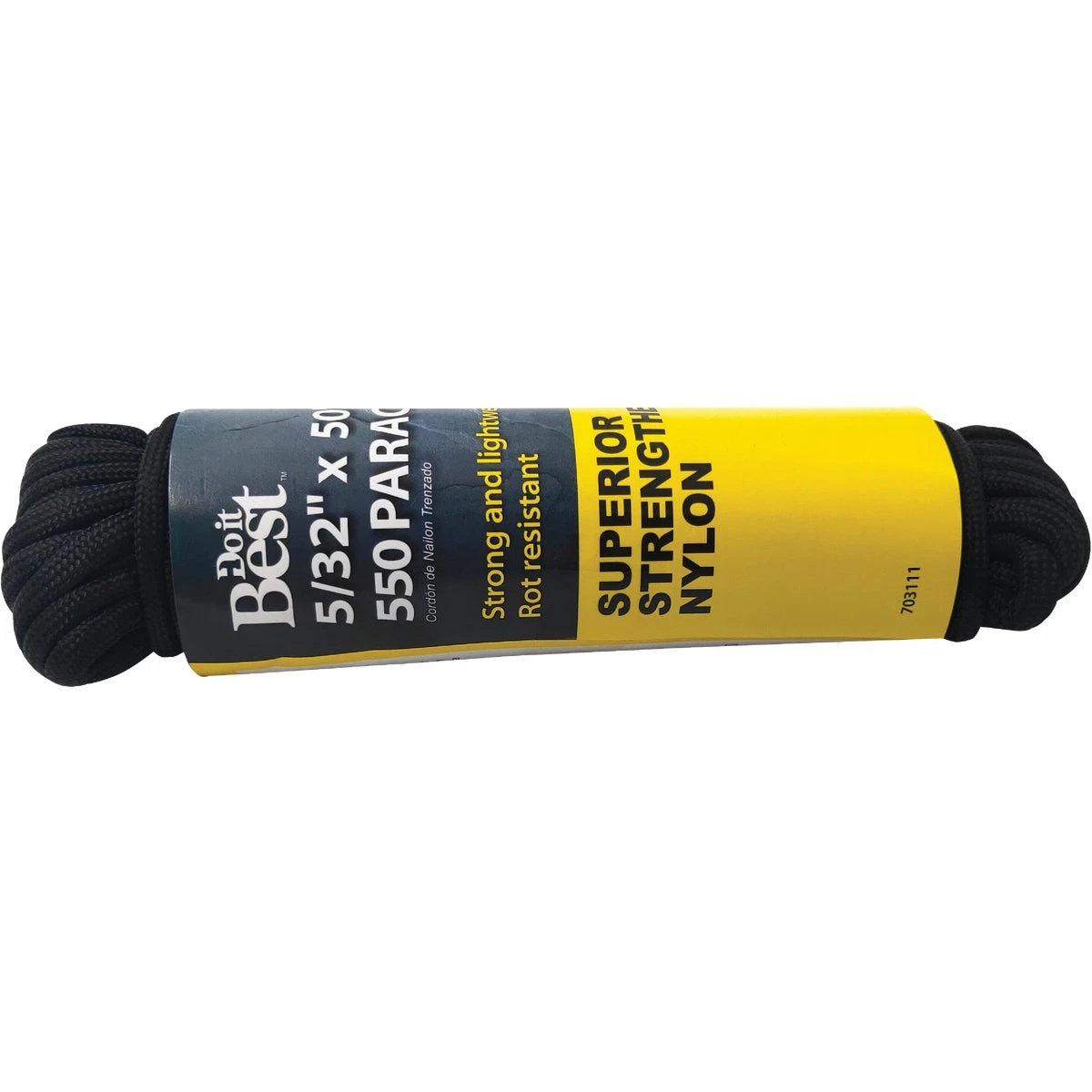 550 5/32 In. X 50 Ft. Black Nylon Paracord