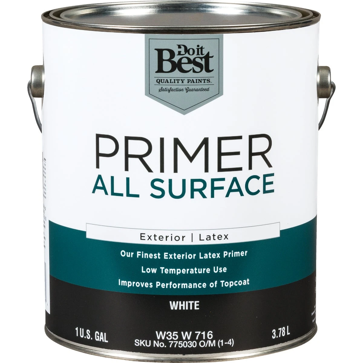 White All Surface Exterior Latex Primer, 1 Gallon - Model W35w00716-16