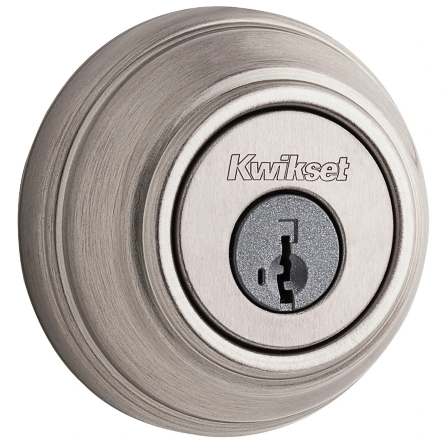 Signature Series Satin Nickel Single Cylinder Deadbolt With Smartkey Technology