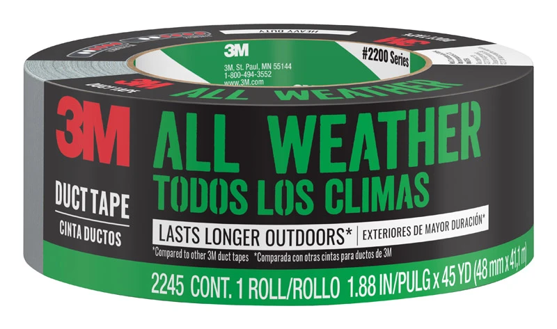 1.88 In. W X 45 Yd. L All Weather Duct Tape - Heavy Duty Dark Gray