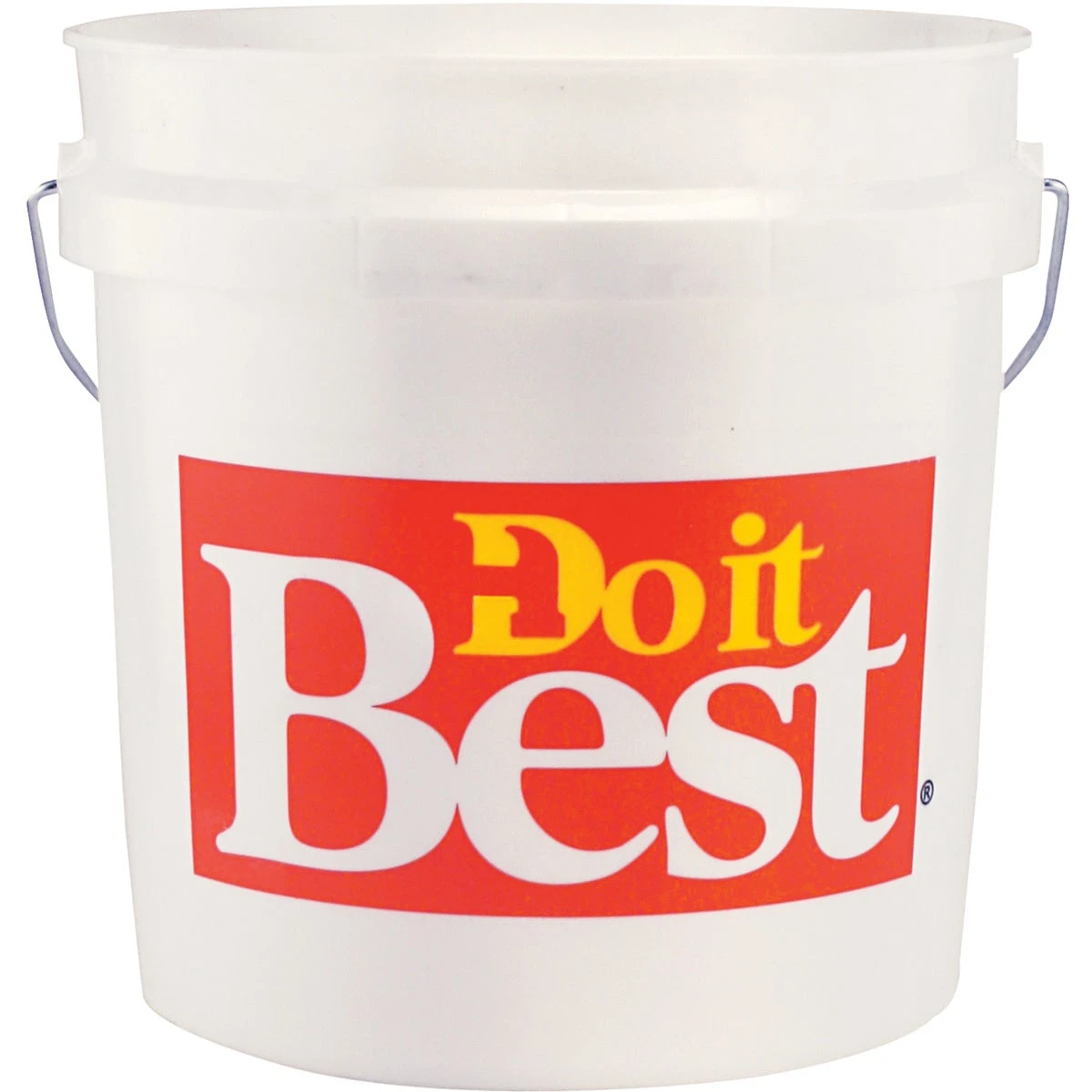 2 Gallon White Plastic Mixing Pail With Reinforced Lip