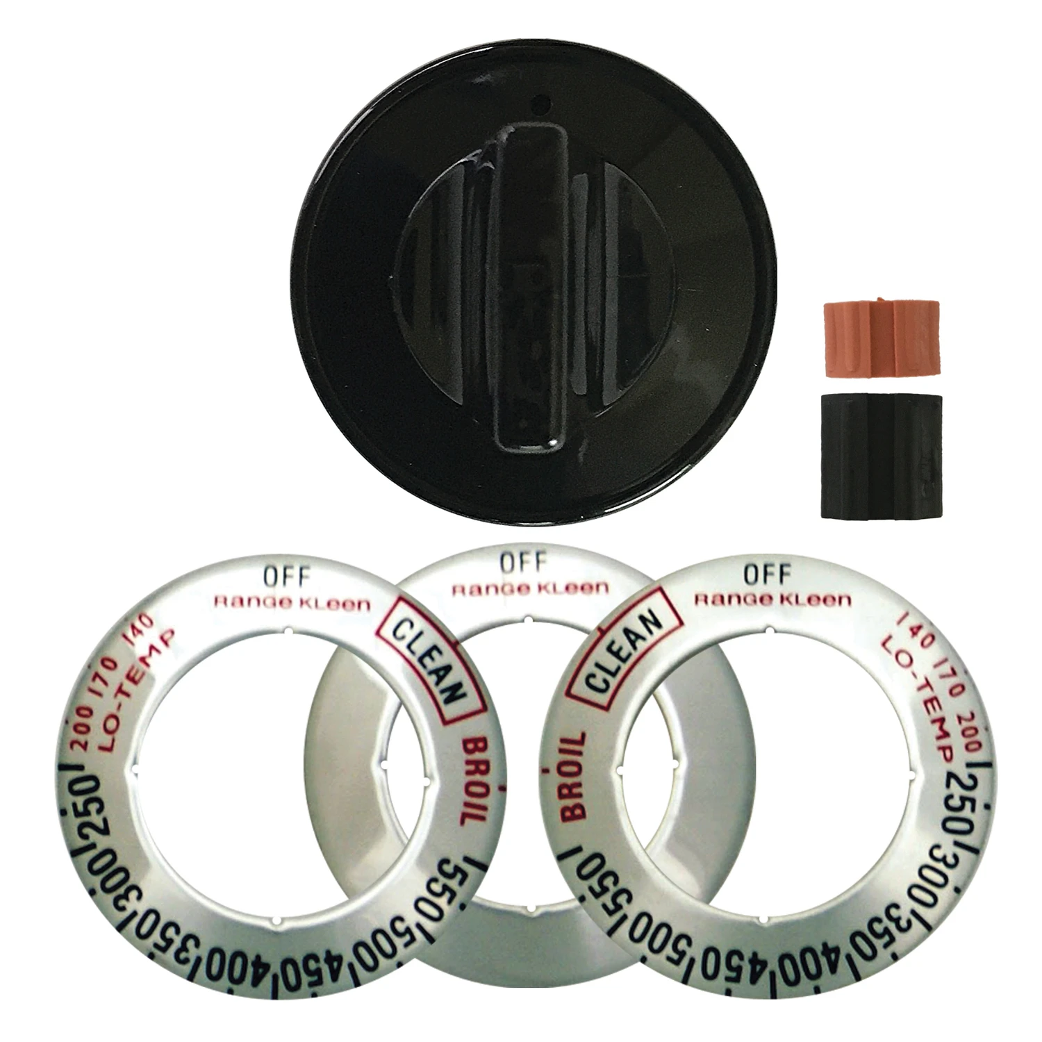 Universal Gas Range & Oven Knob Kit — Black Finish