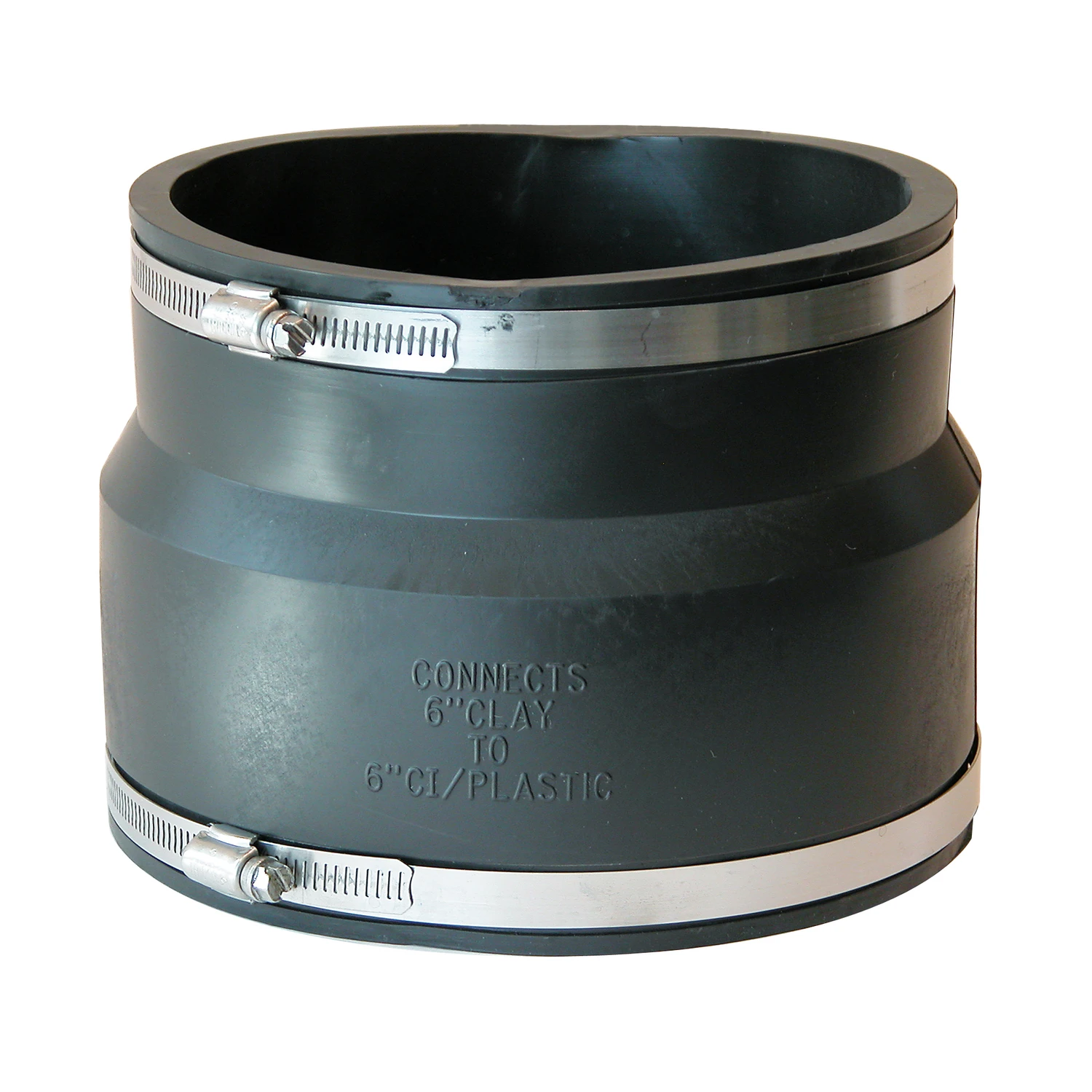 6 In. X 6 In. Clay To Cast Iron Or Plastic Flexible Pvc Coupling