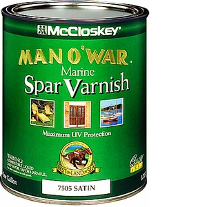 Man O'war Satin Marine Varnish, 1 Gallon - Superior Uv Protection