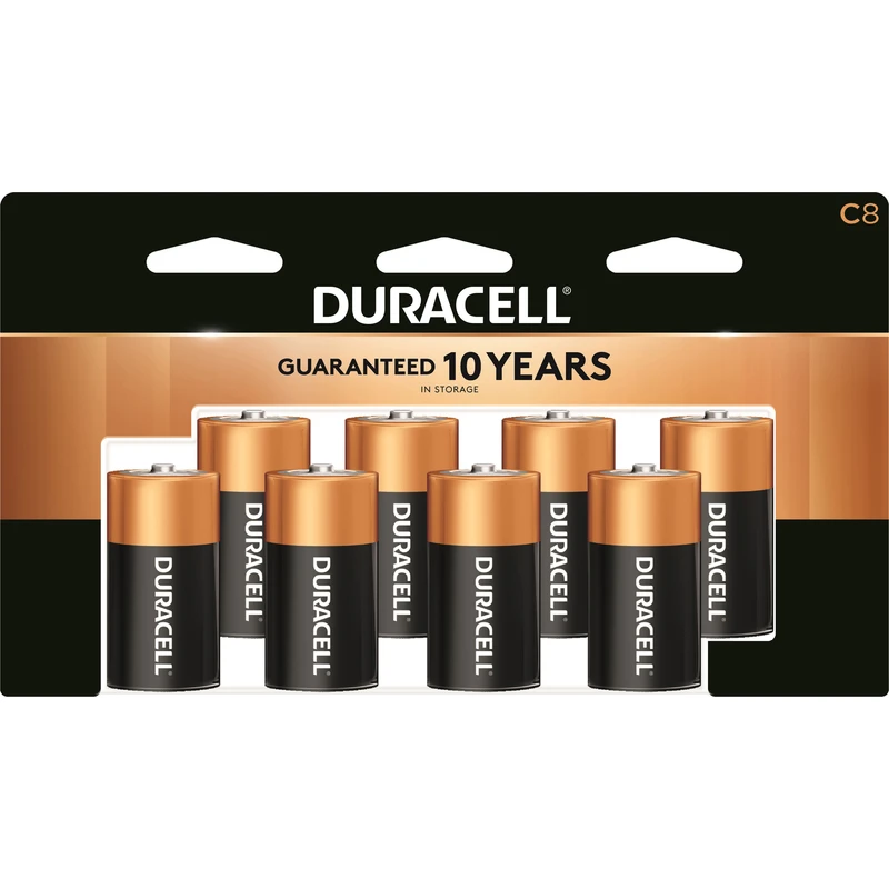 Alkaline Batteries, C, 8-pk.