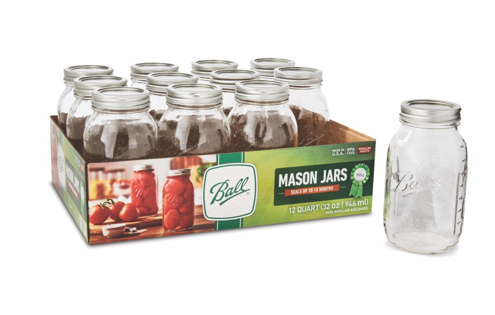 1 Qt. Regular Mouth Mason Jar (12-count)