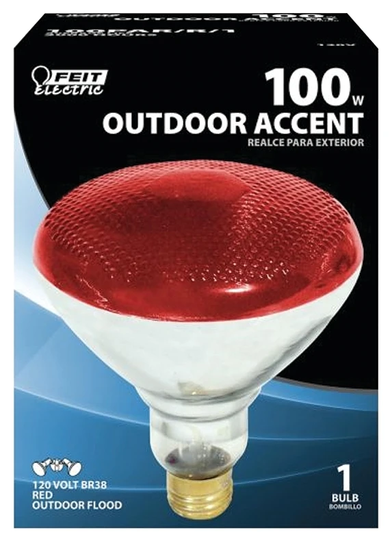 Par38 100 Watt Red Reflector Flood Light Bulb 120 Volt
