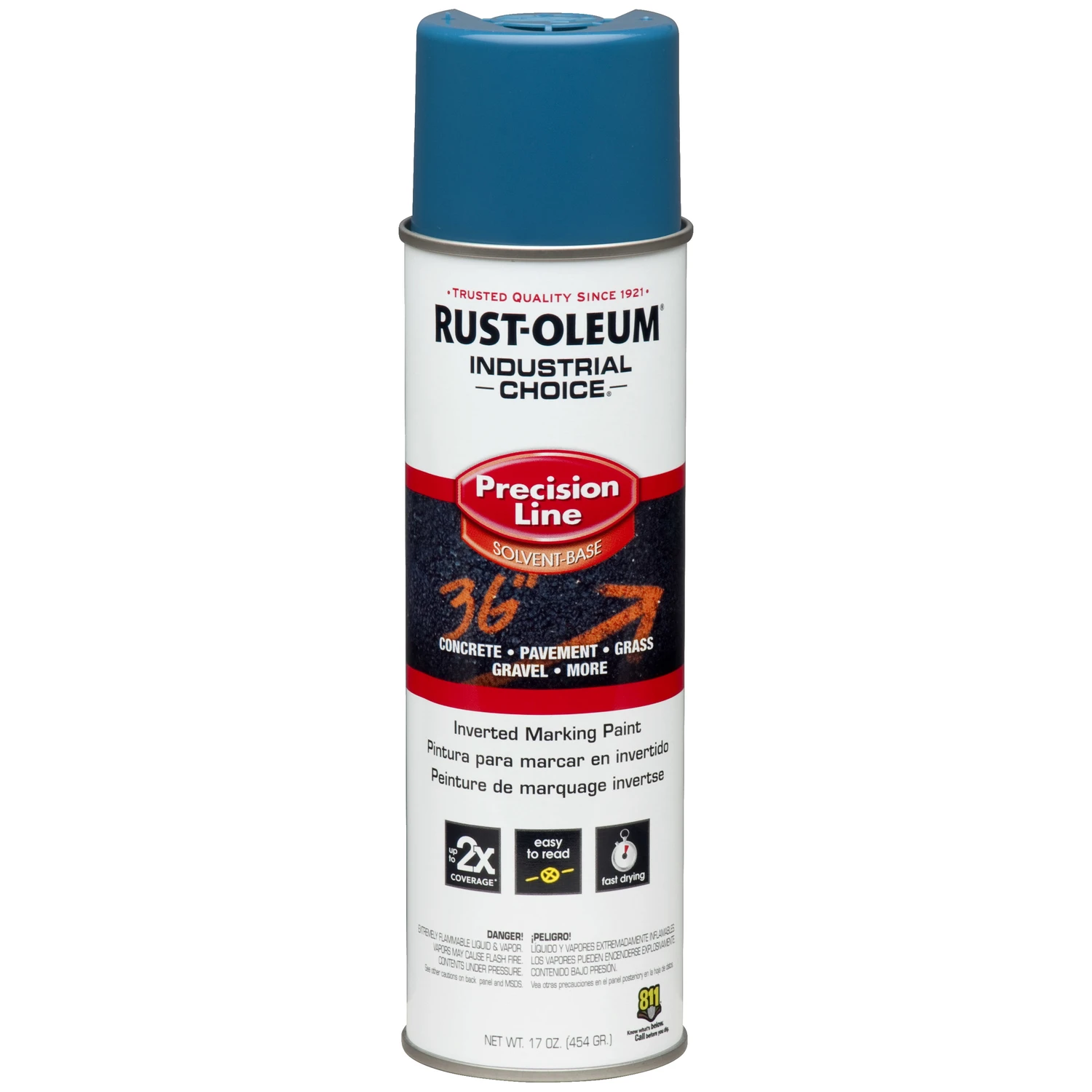 Blue 17 Oz. Inverted Marking Spray Paint - Fast Dry, Uv Resistant