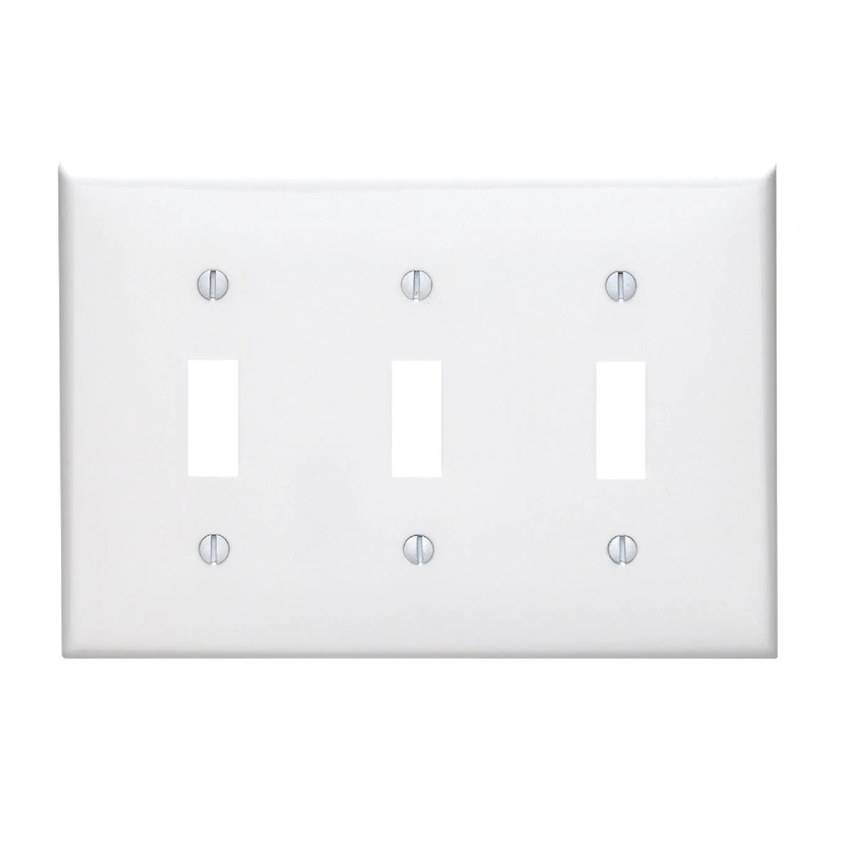 3-gang White Thermoplastic Nylon Toggle Wall Plate Ul Listed 10-year Warranty