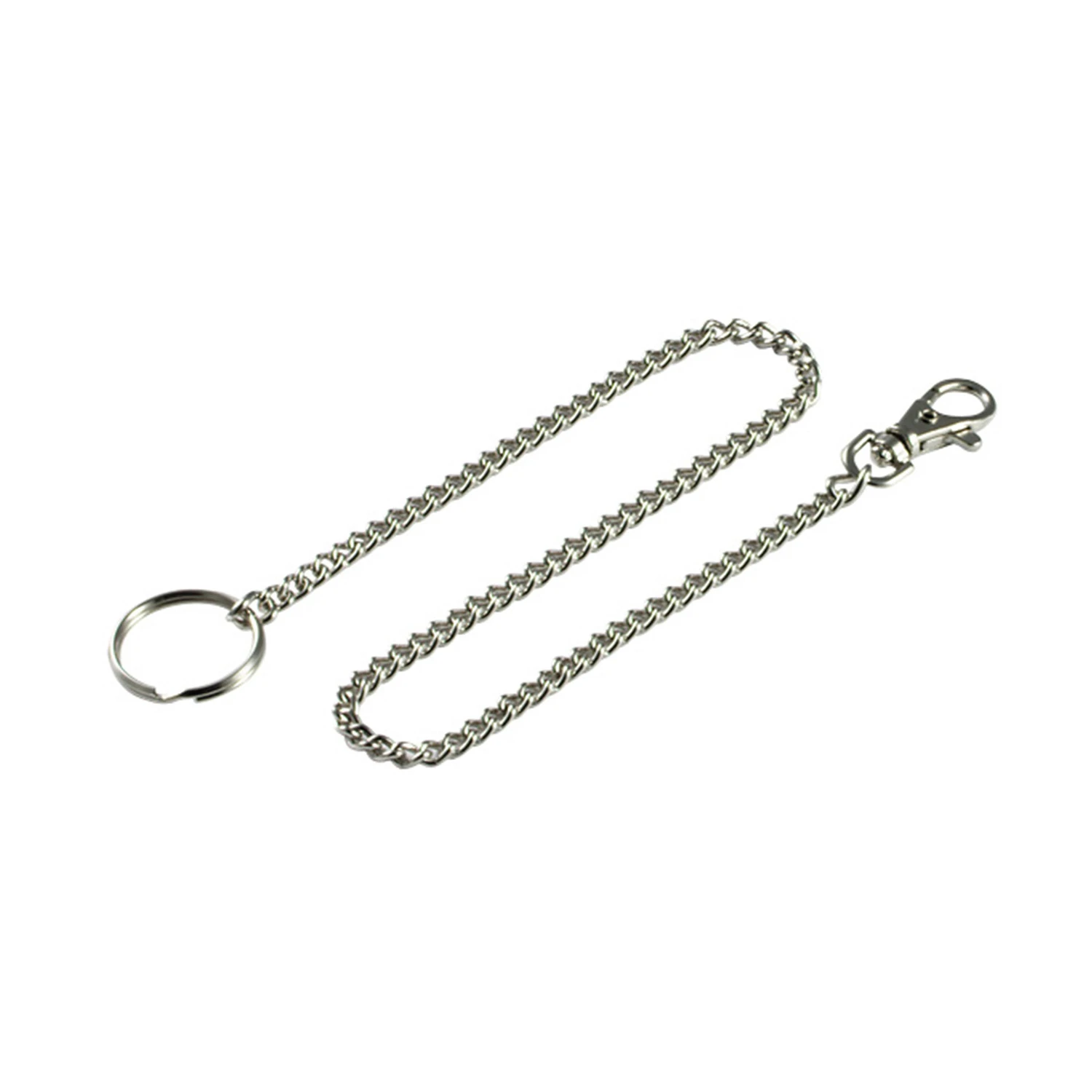 18-1/4-inch Nickel-plated Steel Pocket Chain With Split Ring