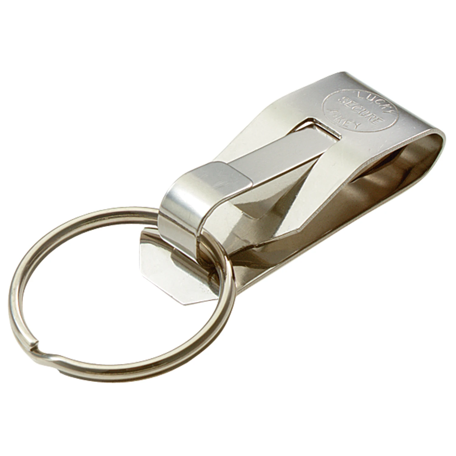 Steel 1-1/8 In Belt Hook Key Ring With Dual-lock Release