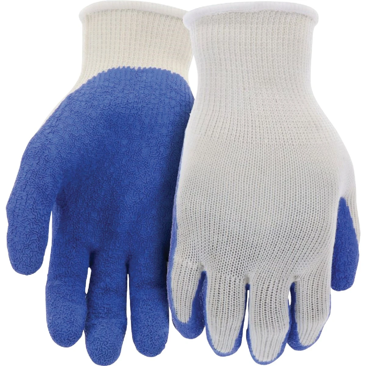 Men's Large Grip Latex Coated Glove, Blue - Size Large