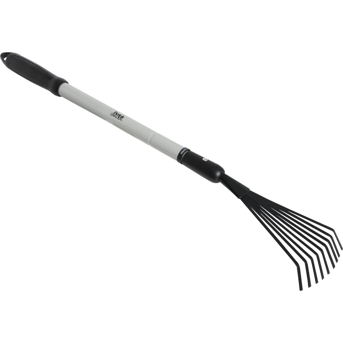 Extendable Handle 5.5 In. Steel Shrub Rake With 9 Tines And Adjustable Length