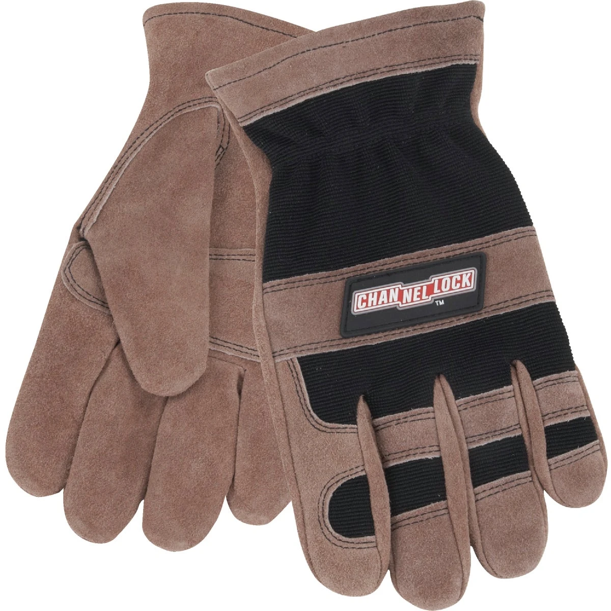 Men's Extra Large Leather Work Glove With Cowsplit Palm And Knuckle Strap