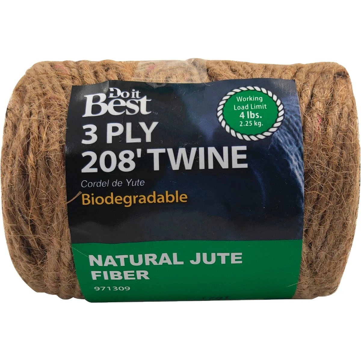 3-ply 208 Ft. Brown Jute Biodegradable Twine For Crafts And Gardening