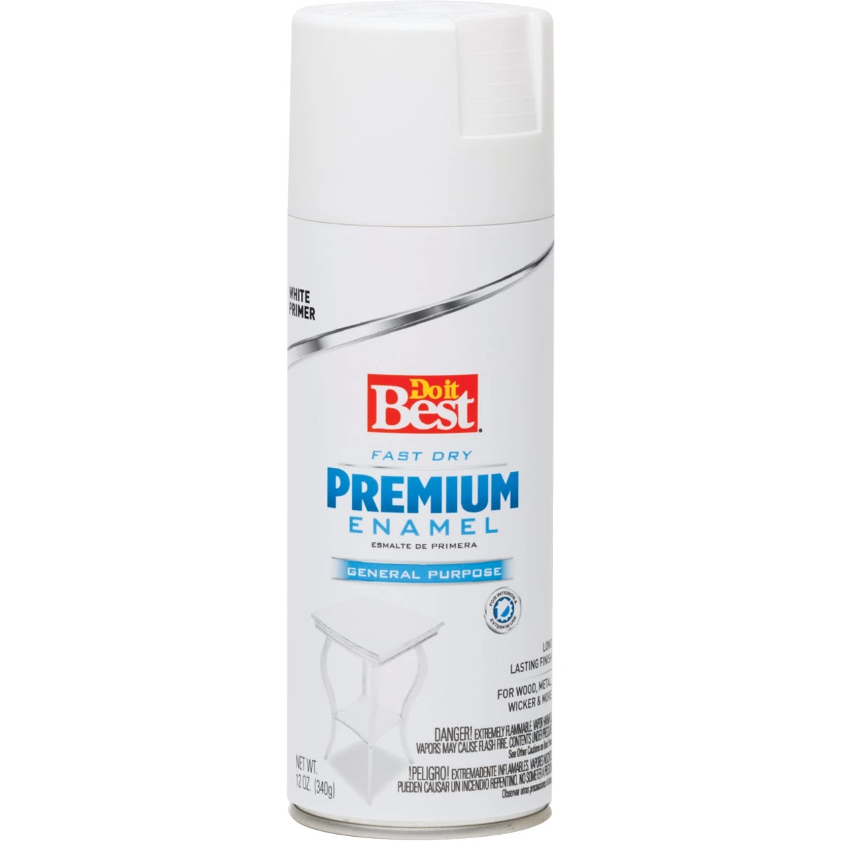 Premium Enamel White 12 Ounce All-purpose Spray Paint Primer