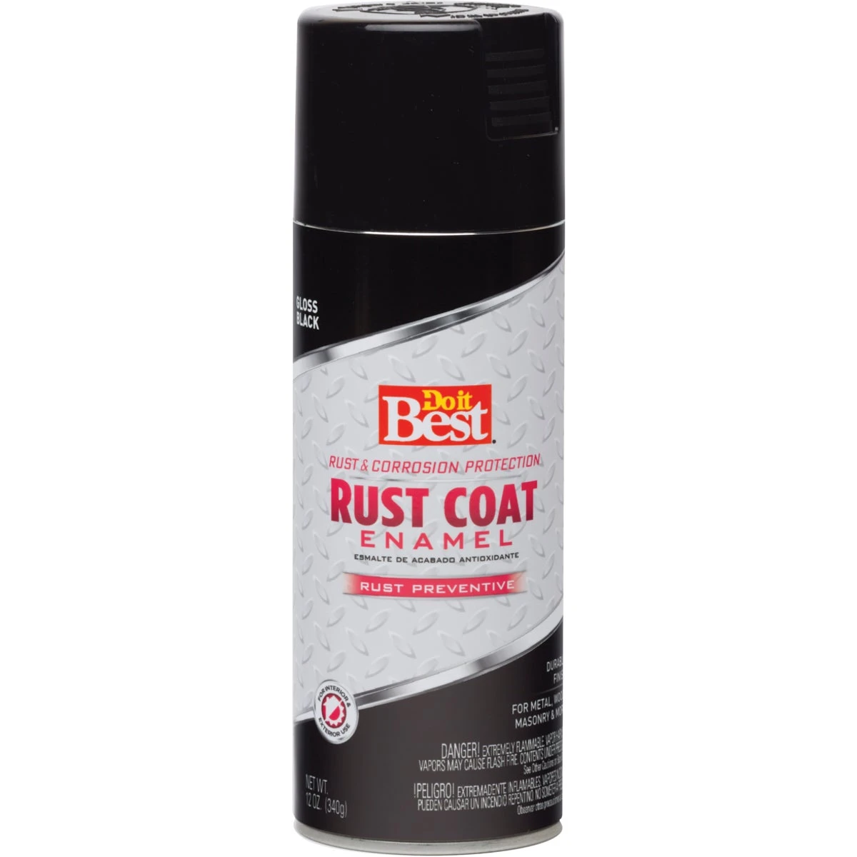 Rust Coat Gloss Black 12 Ounce Anti-rust Spray Paint For Indoor/outdoor Use