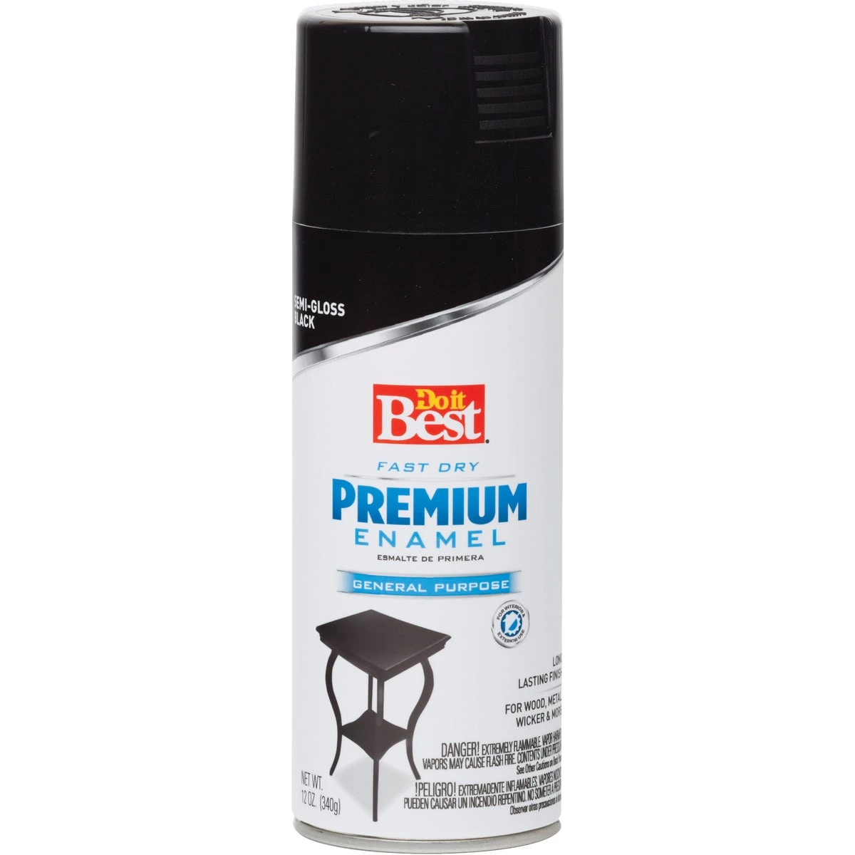 12 Oz. Semi-gloss Spray Paint In Black For Indoor/outdoor Use