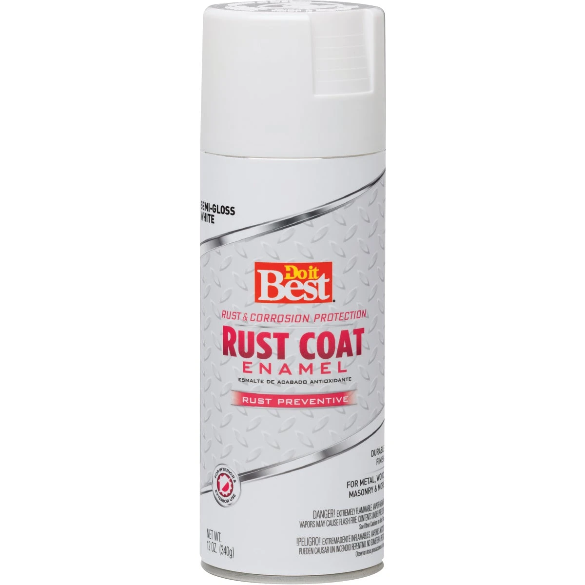 Rust Coat Gloss Semi-gloss White 12 Oz. Anti-rust Spray Paint