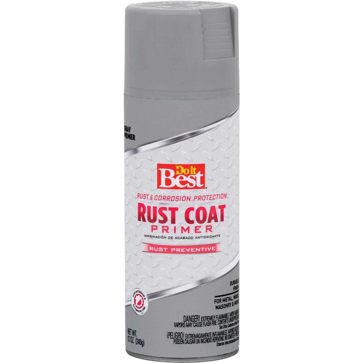 12 Oz. Gray Rust Coat Primer - Moisture Resistant Aerosol Spray