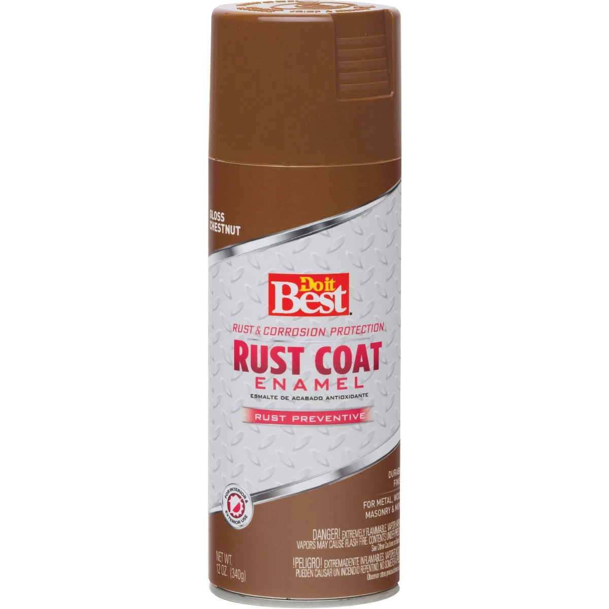 Rust Coat Gloss Chestnut Brown 12 Oz. Anti-rust Spray Paint - Durable Finish