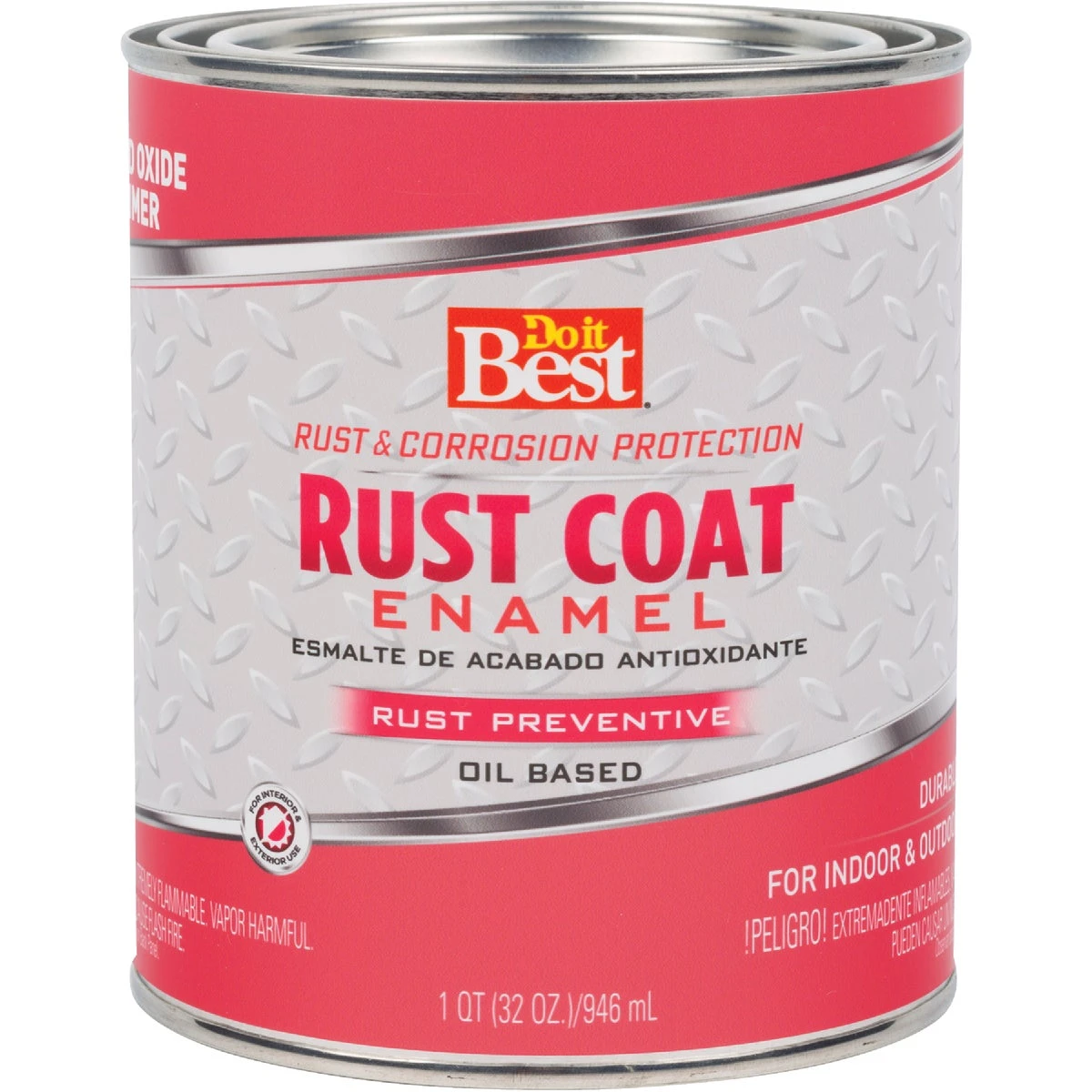 Rust Coat Enamel Primer, Red Oxide, 1 Quart - Alkyd Oil Base