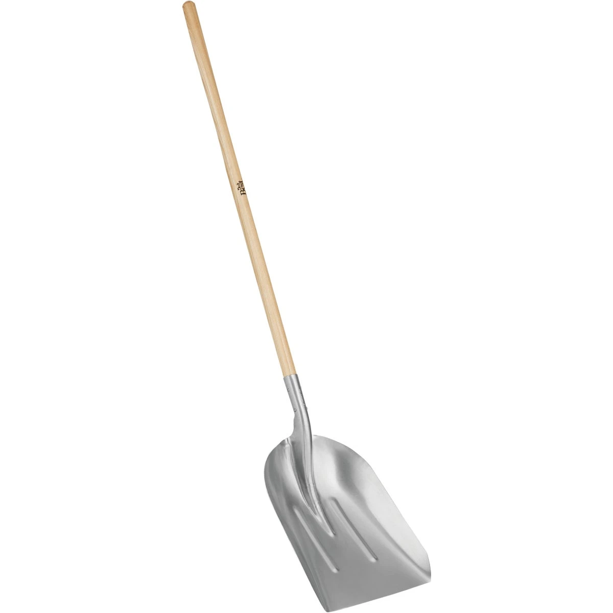 45 Inch Wood Handle Aluminum Scoop Shovel With Tempered Blade