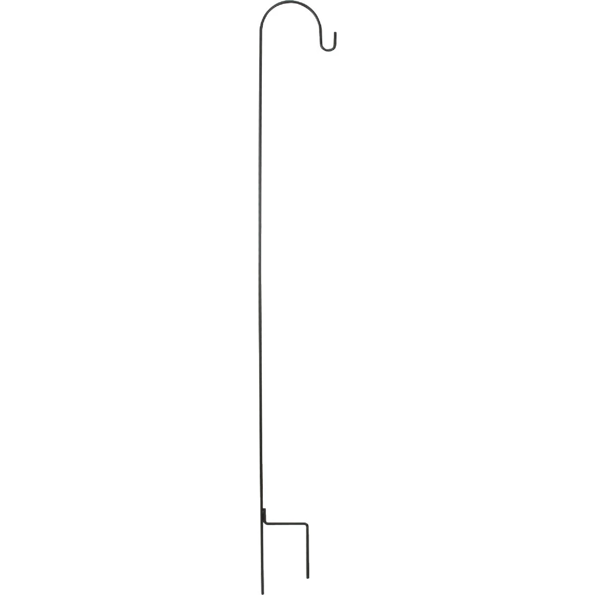 91 In. Black Wrought Iron Shepherd Hook For Hanging Baskets & Feeders