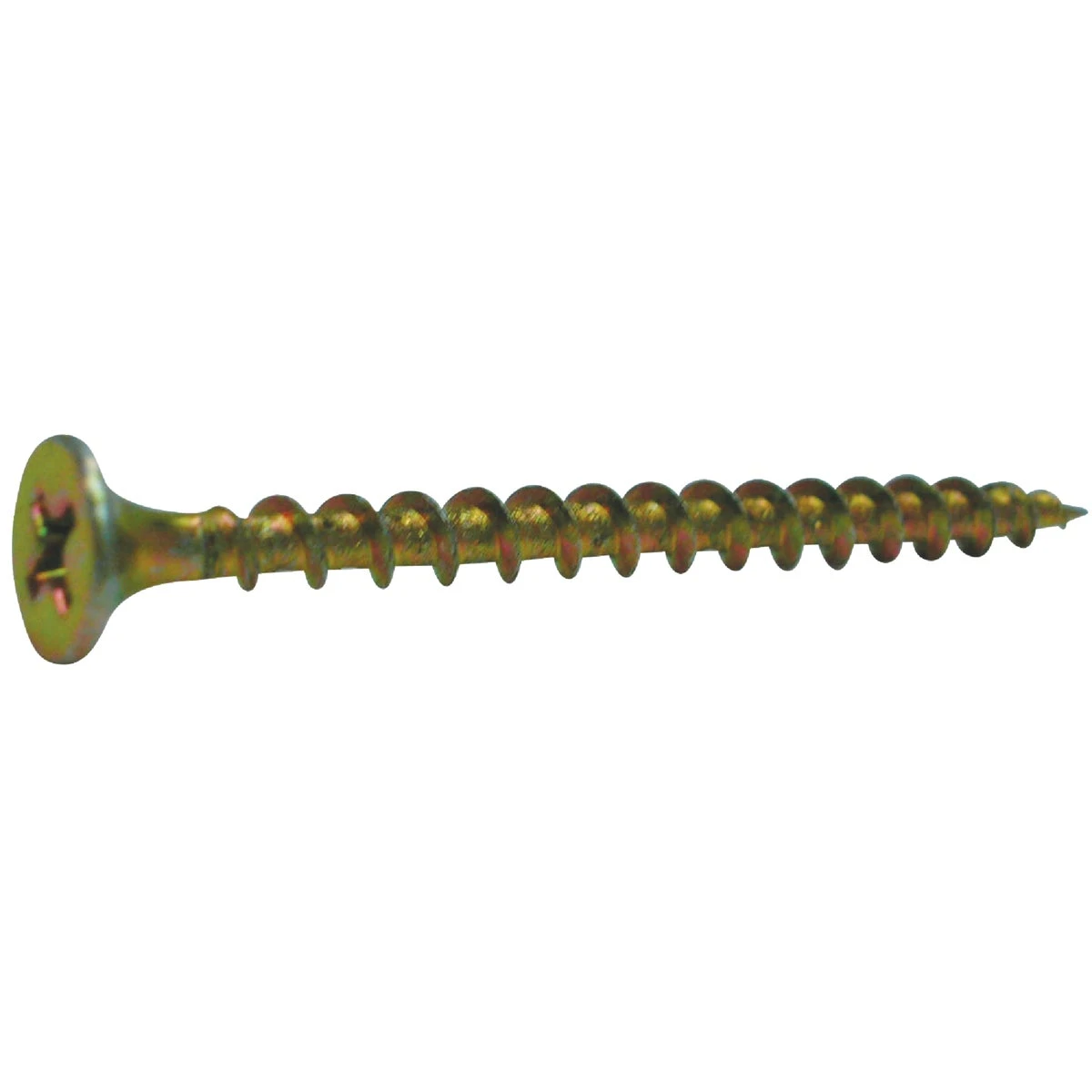 #8 X 3 Inch Coarse Thread Yellow Zinc Drywall Screw - Hardened Steel