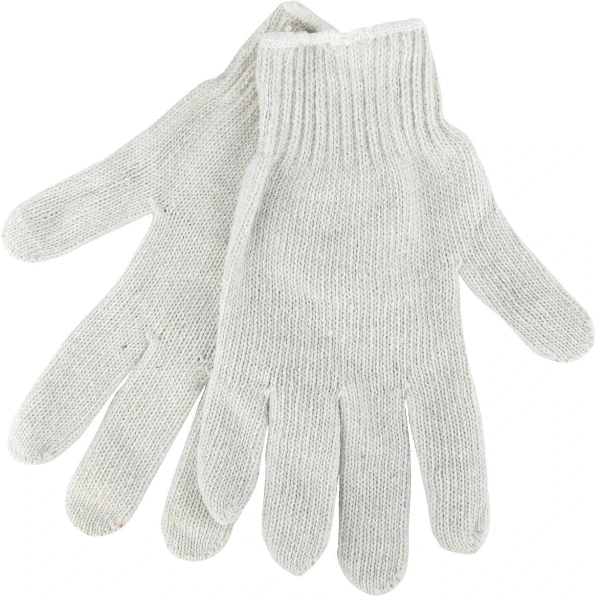 Men's Medium Reversible Knit Polyester Mason Glove - White Color