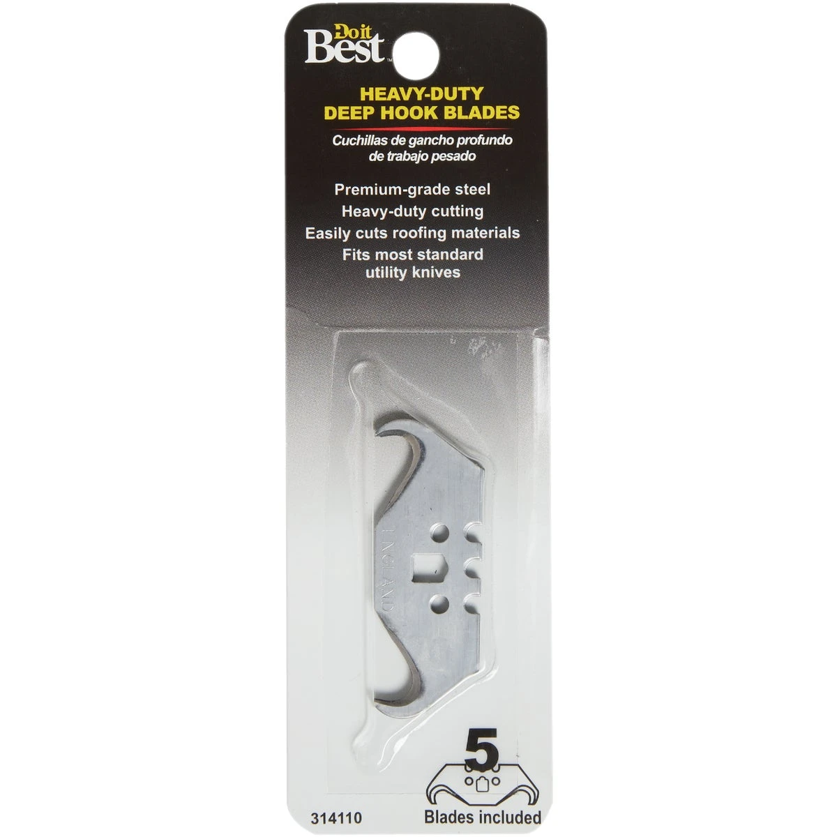 3-notch Linoleum 2-ended Deep Hook Blades - Heavy Duty Steel (3 Count)