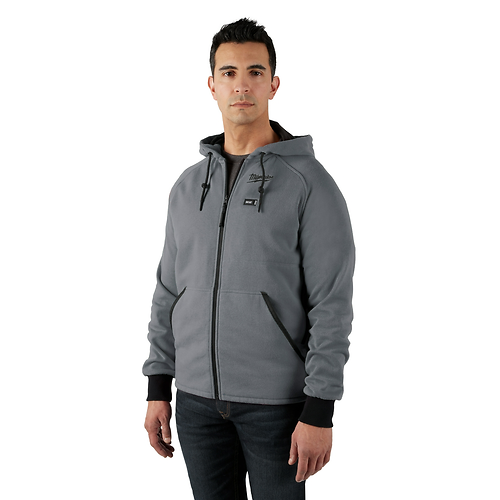 M12 Men's Gray Cordless Heated Hoodie Kit, 2xl