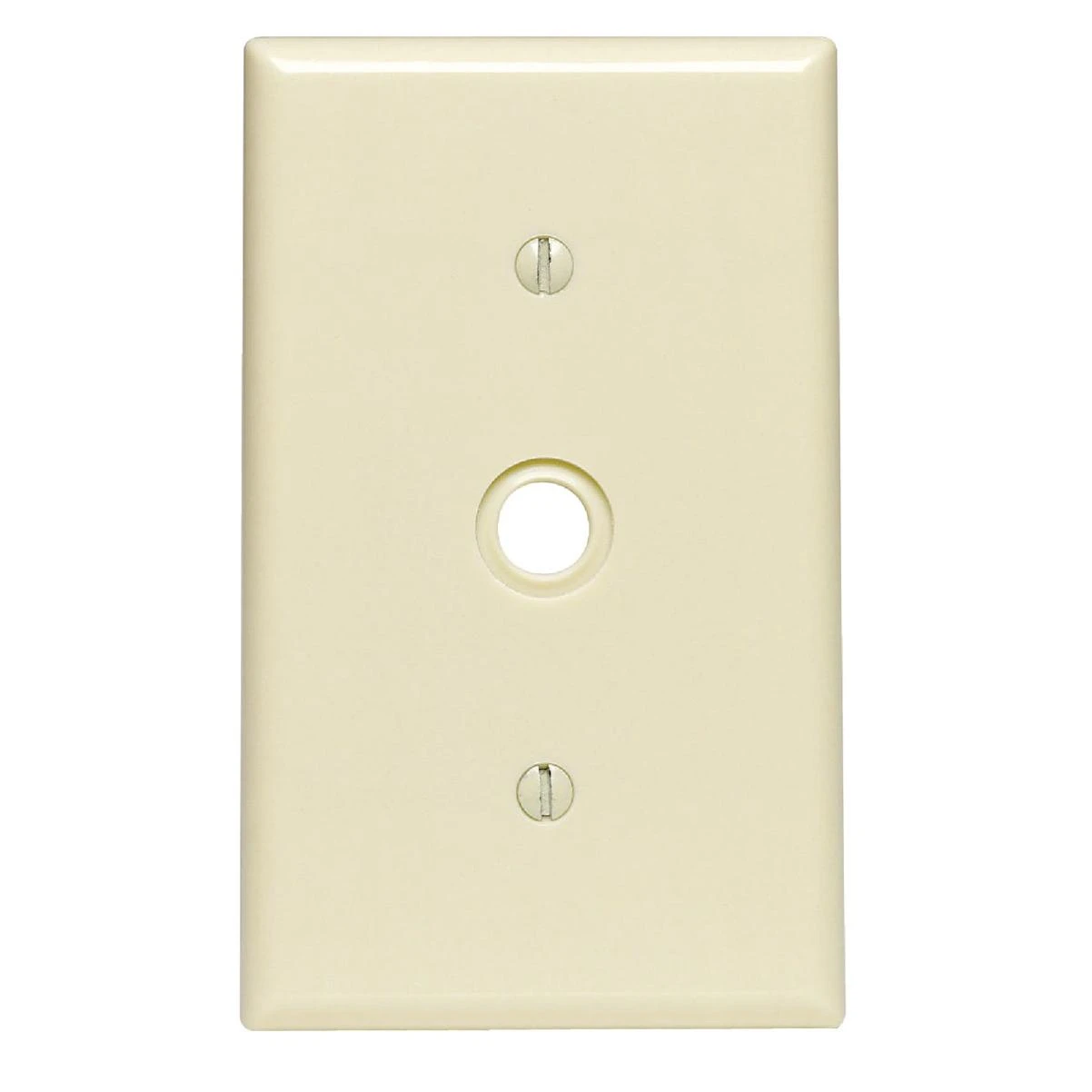 1-gang Thermoset Plastic Ivory Telephone/cable Wall Plate With 0.406 In. To 0.625 In. Hole