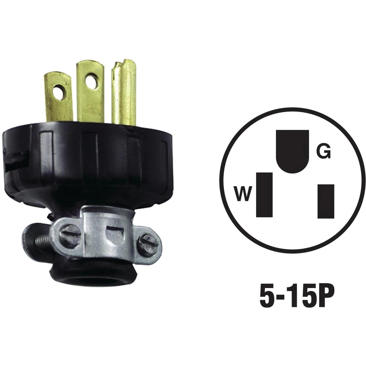 15a 125v 3-wire 2-pole Heavy-duty Cord Plug