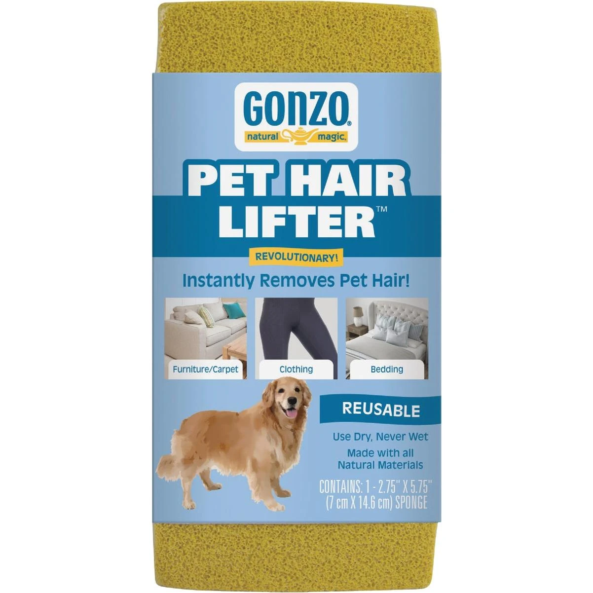 2.75 In. W. X 5.75 In. L. Pet Hair Lifter Sponge
