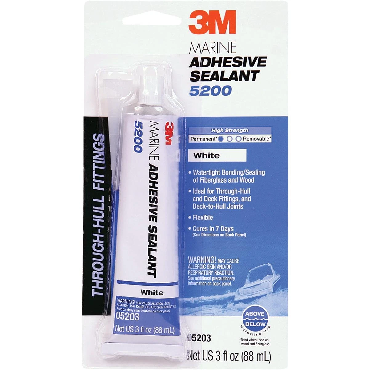 3 Oz. White Marine Adhesive Sealant 5200