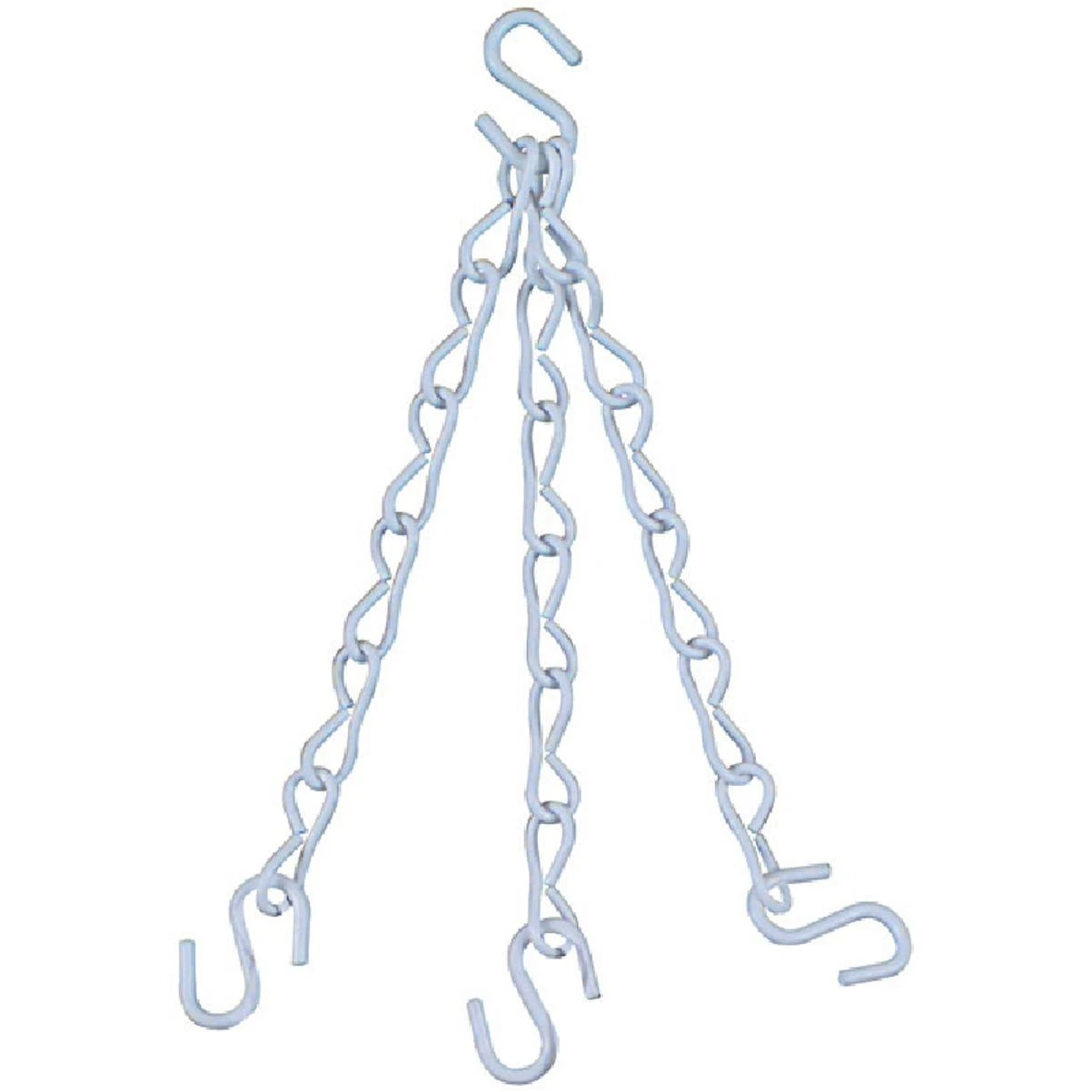 18 In. White Metal Hanging Plant Extension Chain