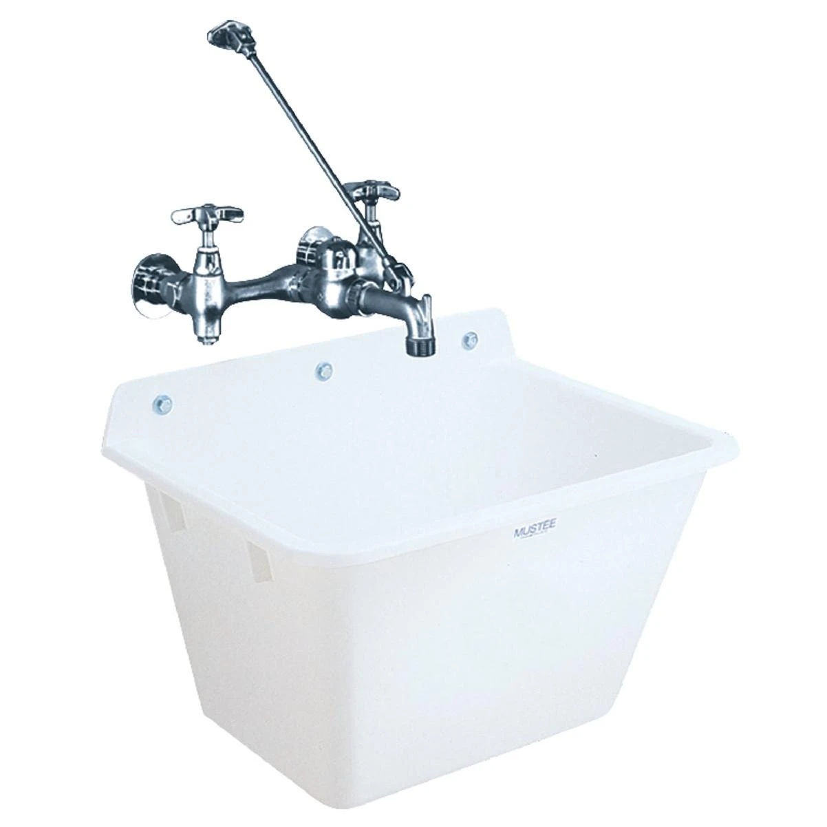 12 Gallon 17 In. X 22 In. Wall Mount Utility Tub ( Faucet Not Included)