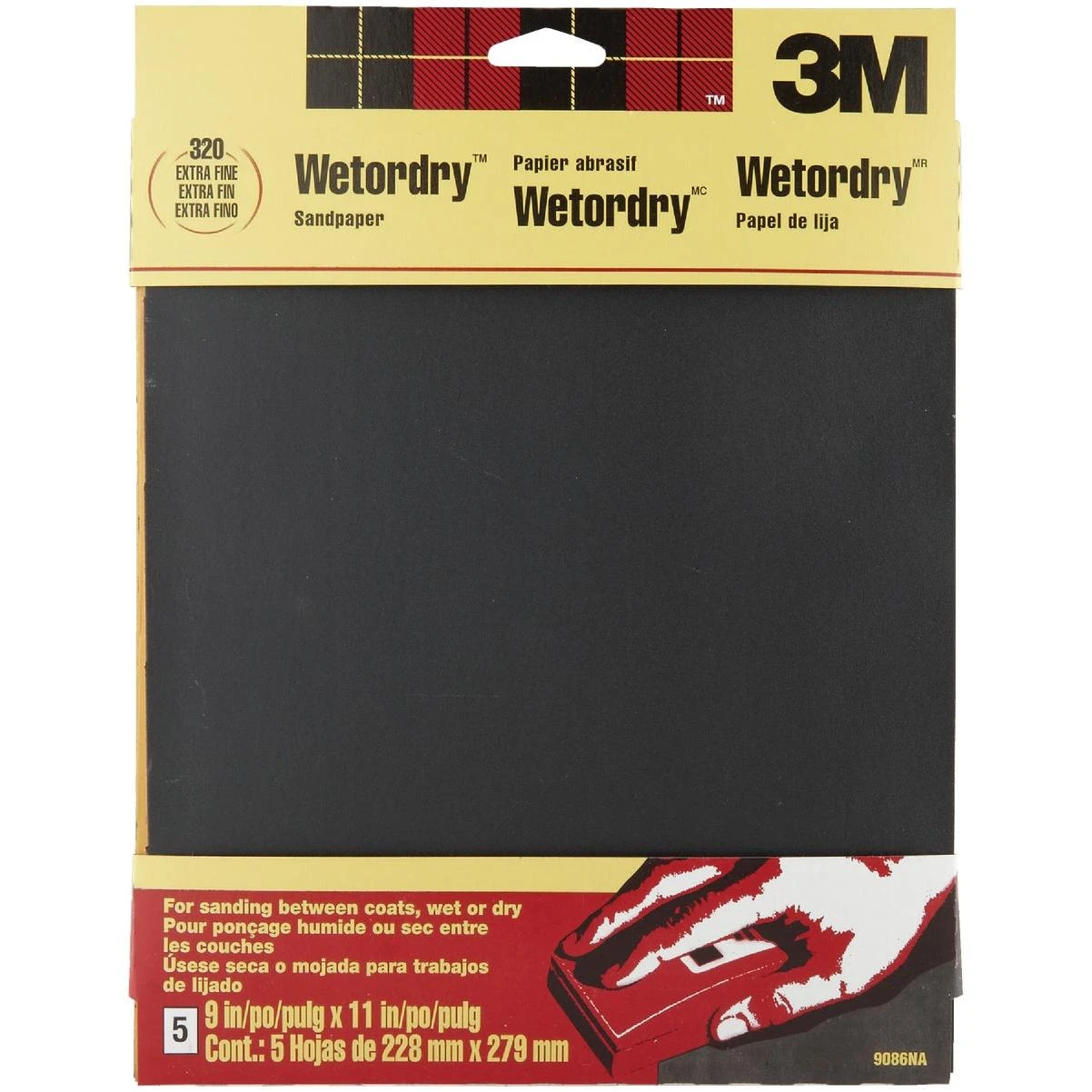 Wetordry 9 In. X 11 In. Extra Fine Sandpaper, 320 Grit (5-pack)