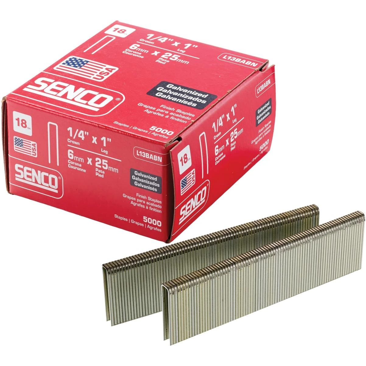 Accuset 18-gauge Galvanized Medium Wire Finish Staple, 1/4 In. X 1 In. (5000 Ct.)