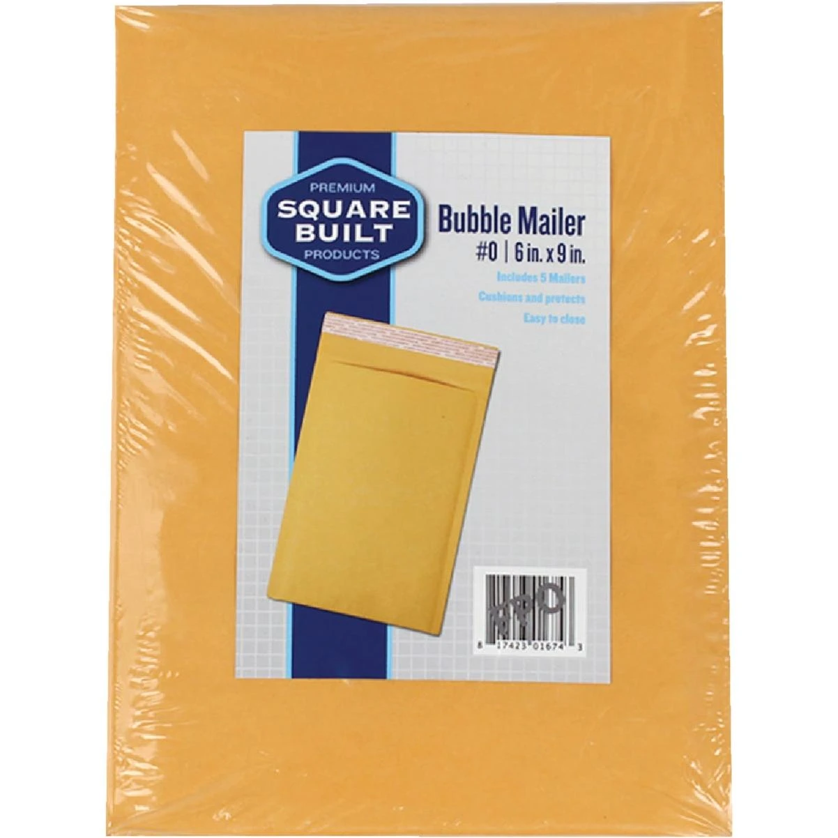 6 In. X 9 In. #0 Bubble Mailer (5-pack)