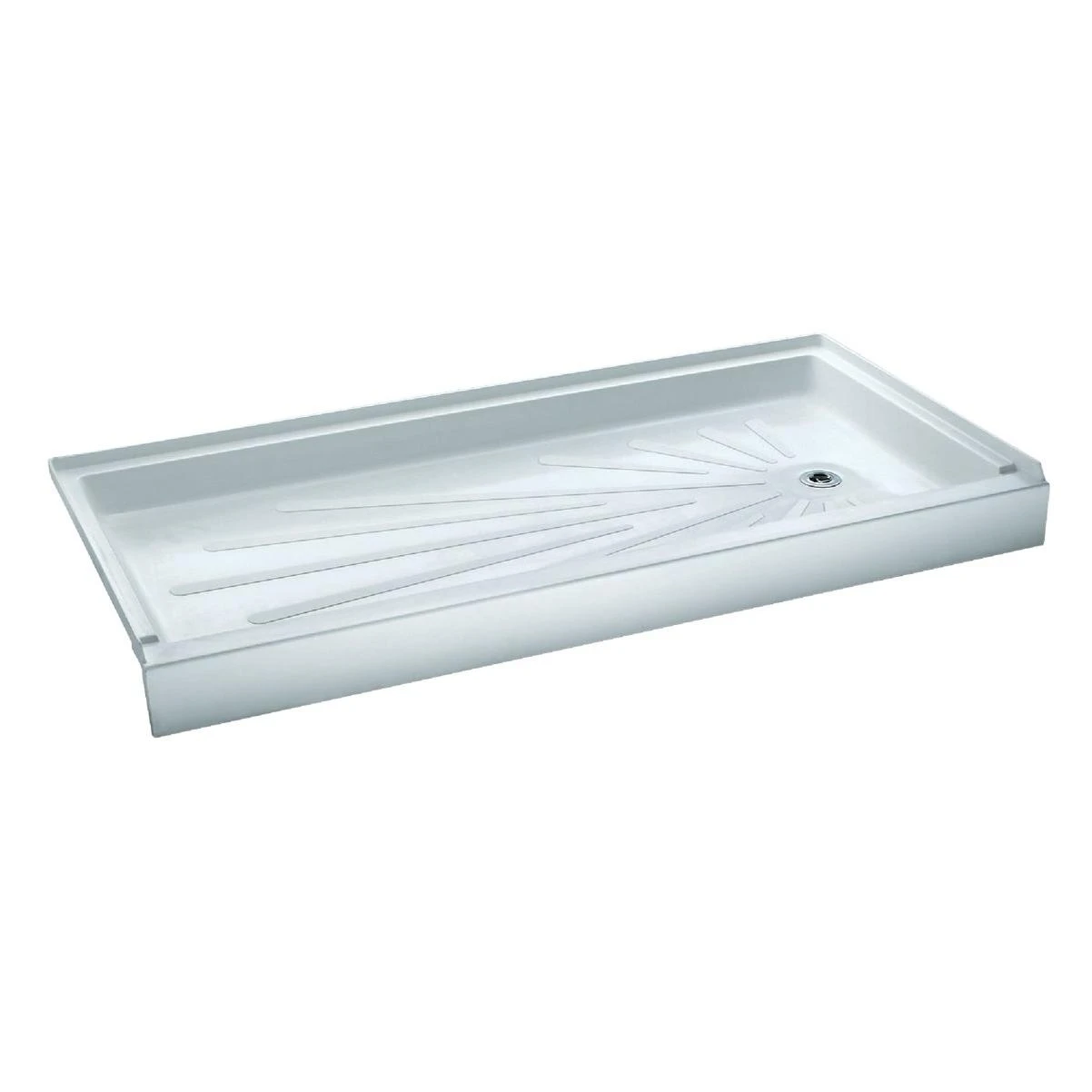 Caregiver Showertub 60 In. W X 30 In. D Right Drain Shower Floor & Base In White